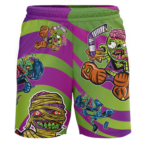 Biggby Coffee AAA Zombie Youth Workout Wear Shorts