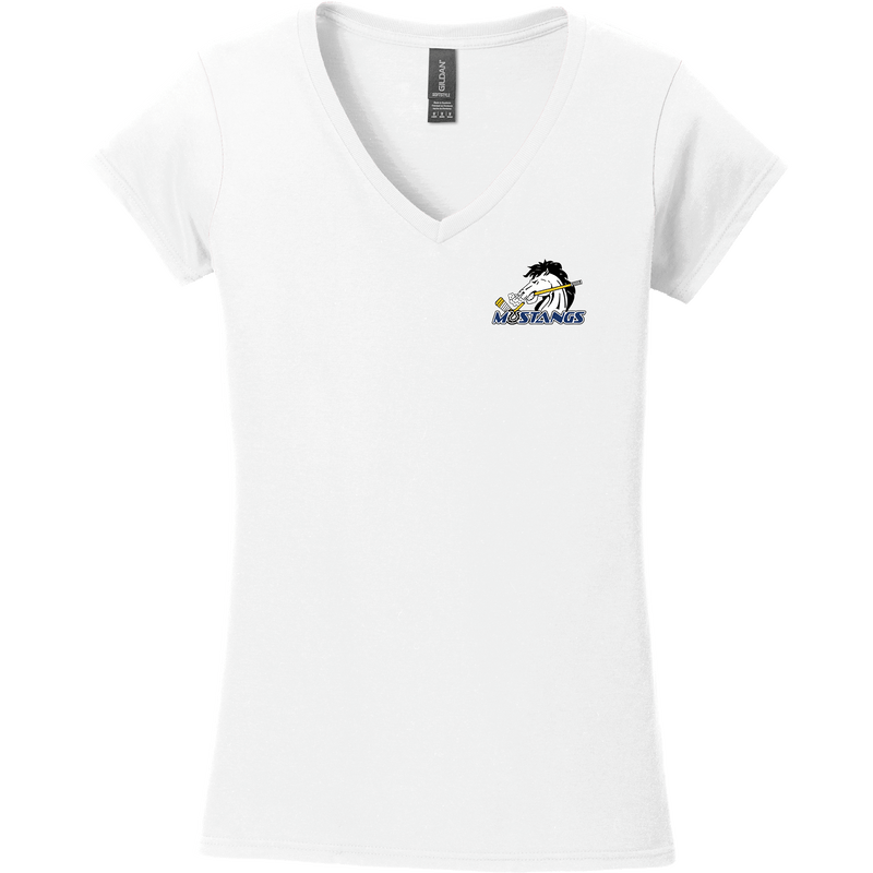 Mid-State Mustangs Softstyle Ladies Fit V-Neck T-Shirt