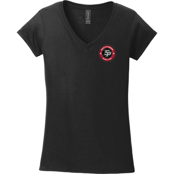 South Pittsburgh Rebellion Softstyle Ladies Fit V-Neck T-Shirt