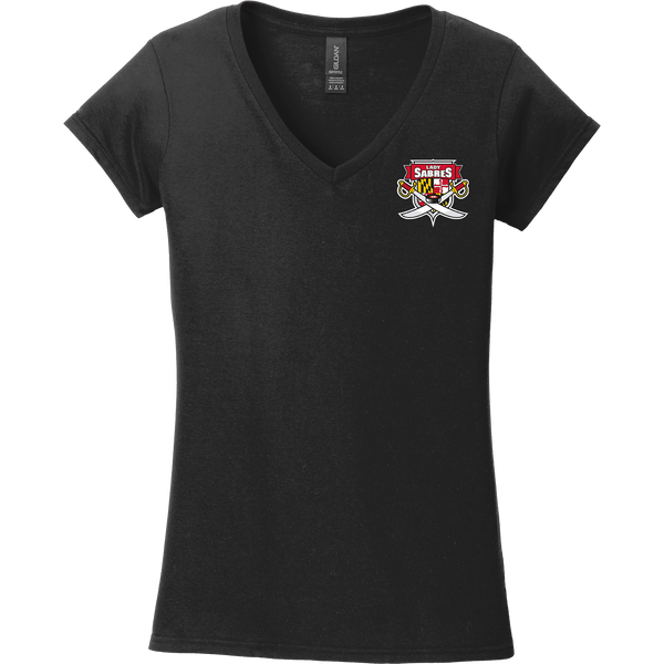 SOMD Lady Sabres Softstyle Ladies Fit V-Neck T-Shirt