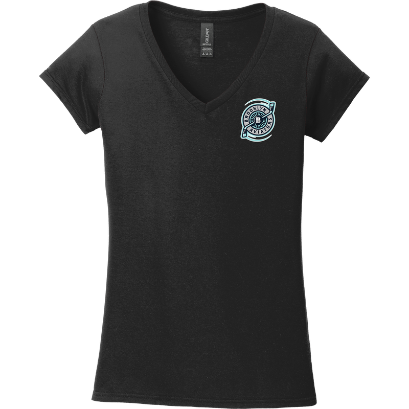 Brooklyn Aviators Softstyle Ladies Fit V-Neck T-Shirt
