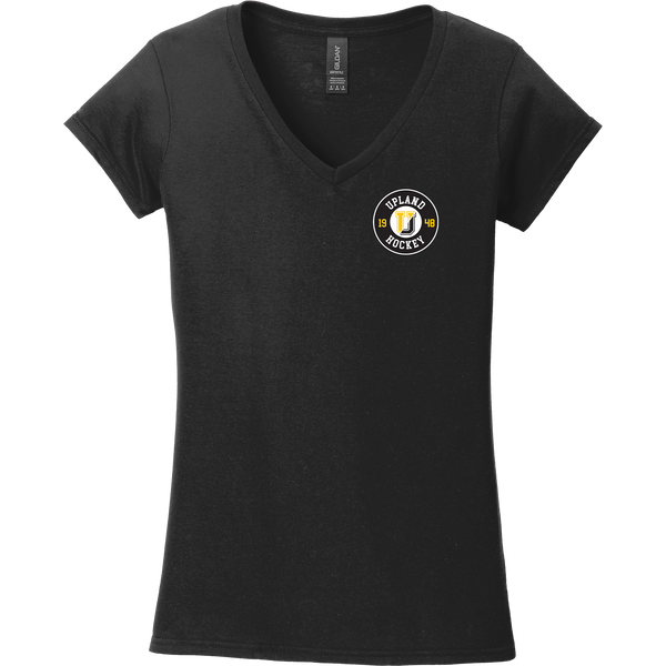 Upland Country Day School Softstyle Ladies Fit V-Neck T-Shirt