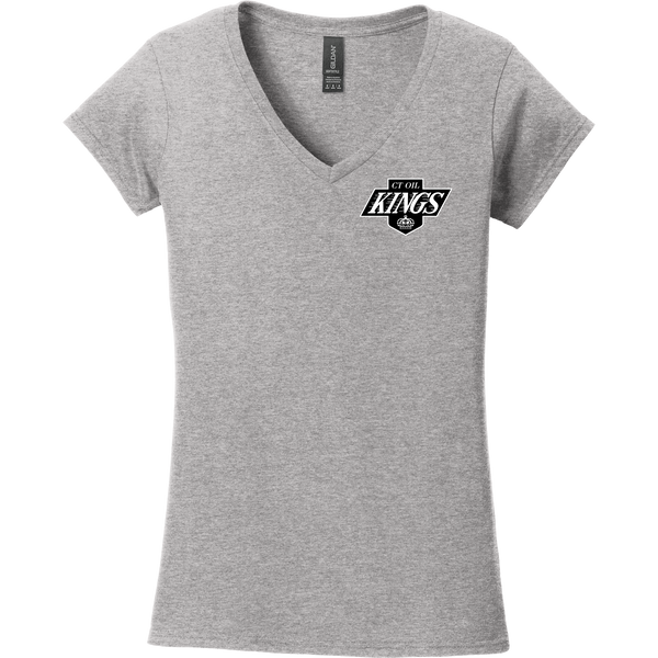 CT Oil Kings Softstyle Ladies Fit V-Neck T-Shirt