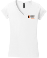 Biggby Coffee AAA Softstyle Ladies Fit V-Neck T-Shirt