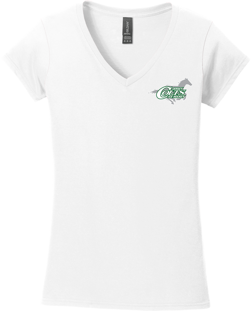 NJ Colts Softstyle Ladies Fit V-Neck T-Shirt