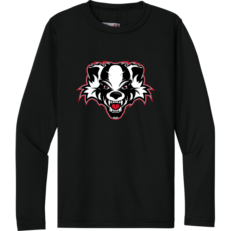 Scary Badgers Youth Cooling Performance Long Sleeve Tee