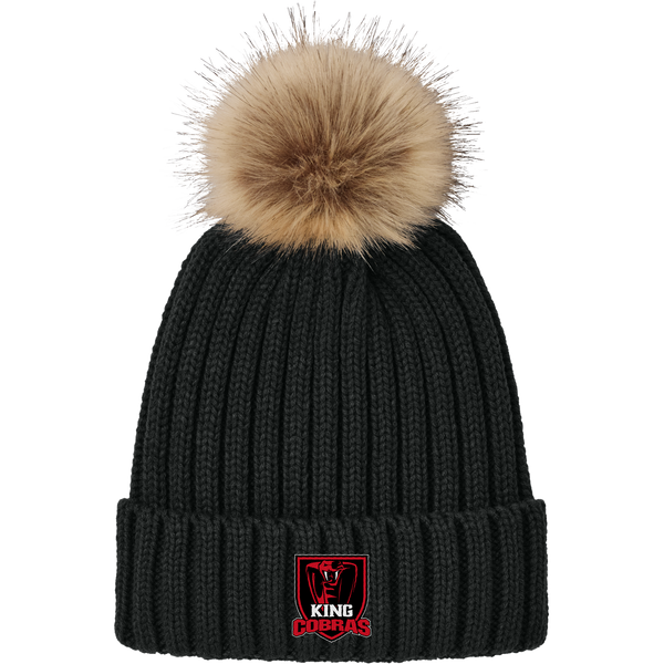 King Cobras Faux Fur Pom Beanie
