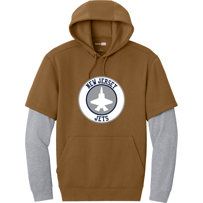 NJ Jets Tough Fleece Layered Hoodie