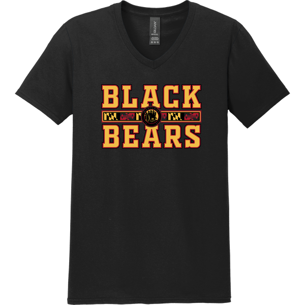 MD Jr. Black Bears Softstyle V-Neck T-Shirt