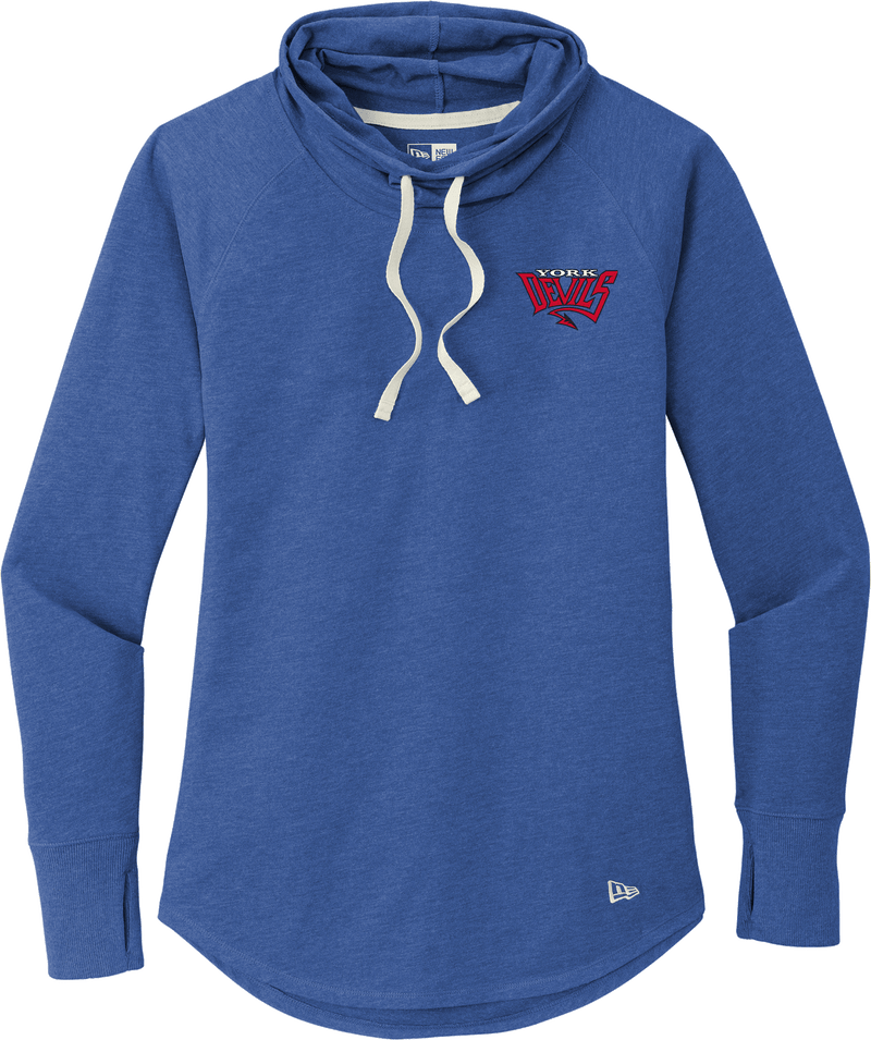 York Devils New Era Ladies Sueded Cotton Blend Cowl Tee