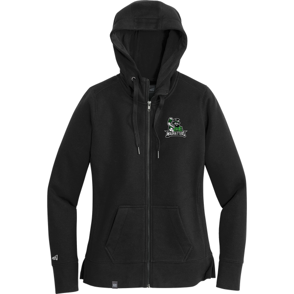 Atlanta Madhatters New Era Ladies French Terry Full-Zip Hoodie