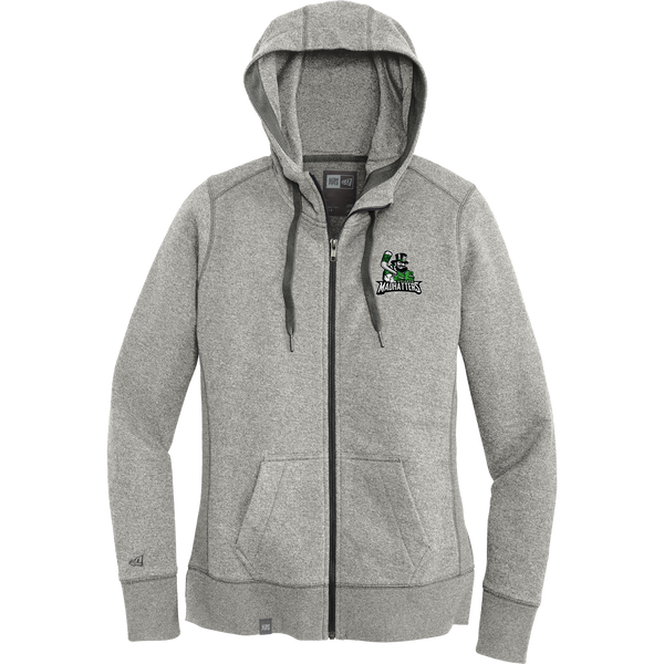 Atlanta Madhatters New Era Ladies French Terry Full-Zip Hoodie