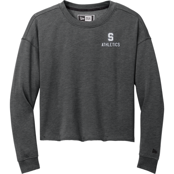 Midd South Athletics New Era Ladies Tri-Blend Fleece Crop Crew