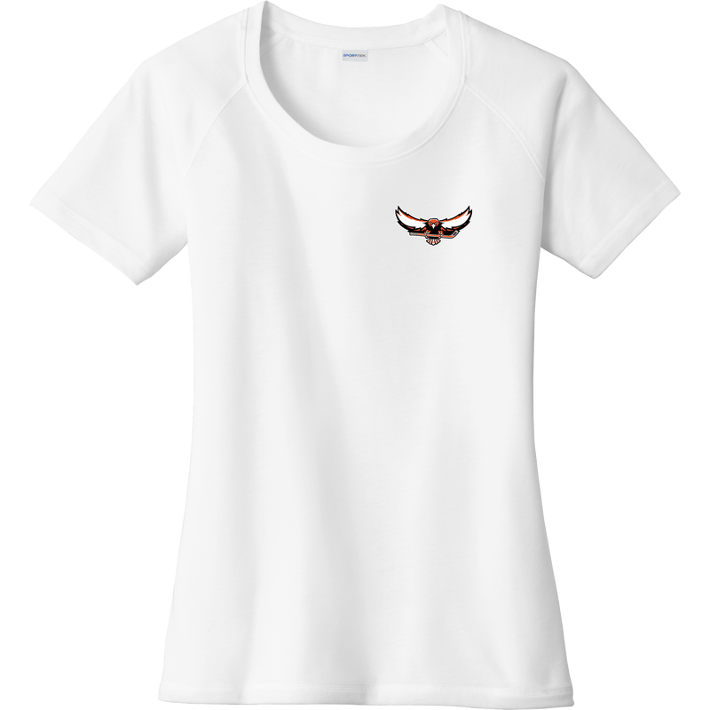 Orange County West Ladies PosiCharge Tri-Blend Wicking Scoop Neck Raglan Tee