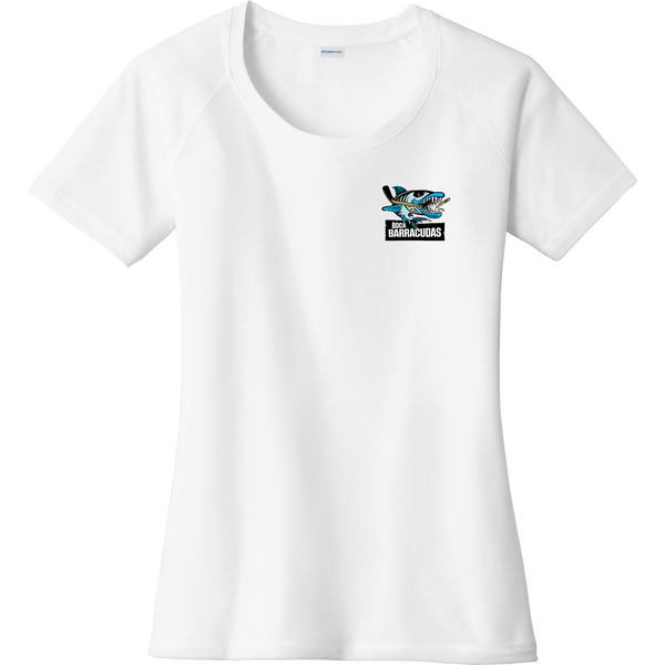 Boca Barracudas Ladies PosiCharge Tri-Blend Wicking Scoop Neck Raglan Tee