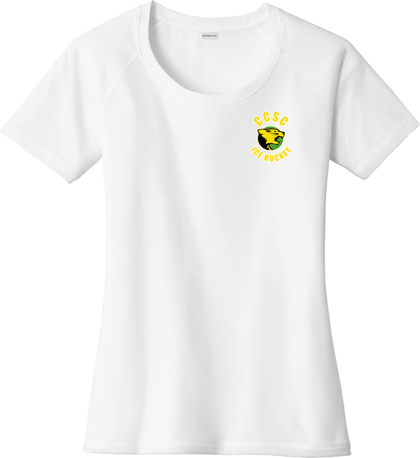 Chester County Ladies PosiCharge Tri-Blend Wicking Scoop Neck Raglan Tee