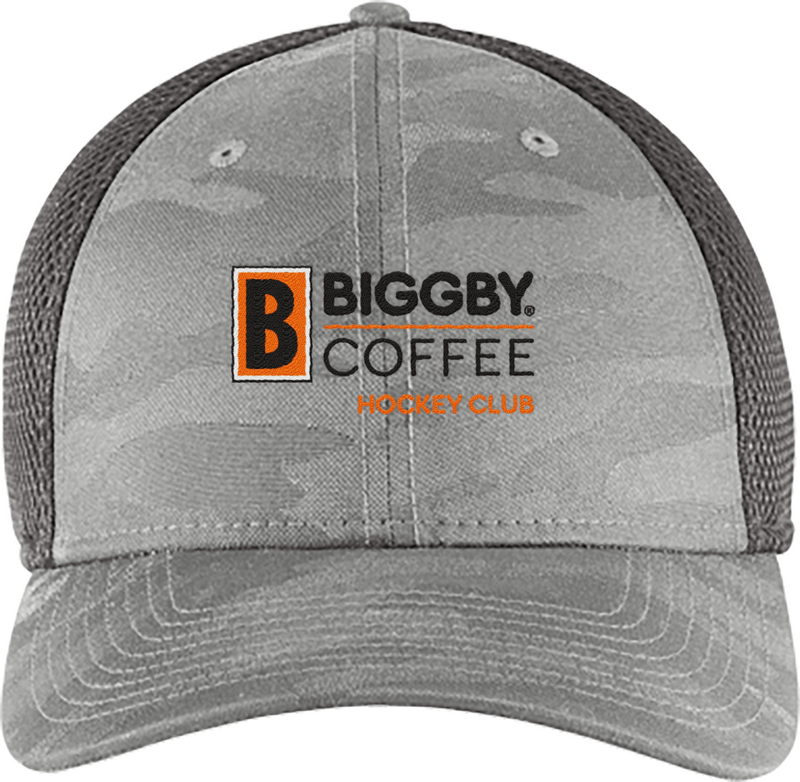Biggby Coffee Hockey Club New Era Tonal Camo Stretch Tech Mesh Cap