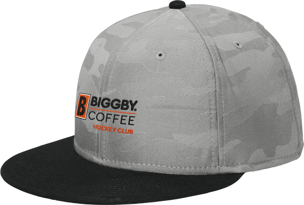 Biggby Coffee Hockey Club New Era Camo Flat Bill Snapback Cap