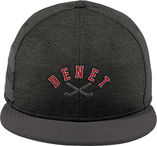 Benet Hockey New Era Shadow Heather Striped Flat Bill Snapback Cap