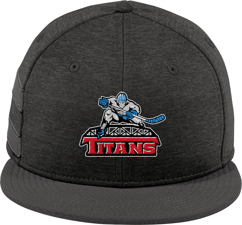 NJ Titans New Era Shadow Heather Striped Flat Bill Snapback Cap