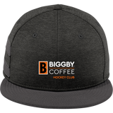 Biggby Coffee Hockey Club New Era Shadow Heather Striped Flat Bill Snapback Cap