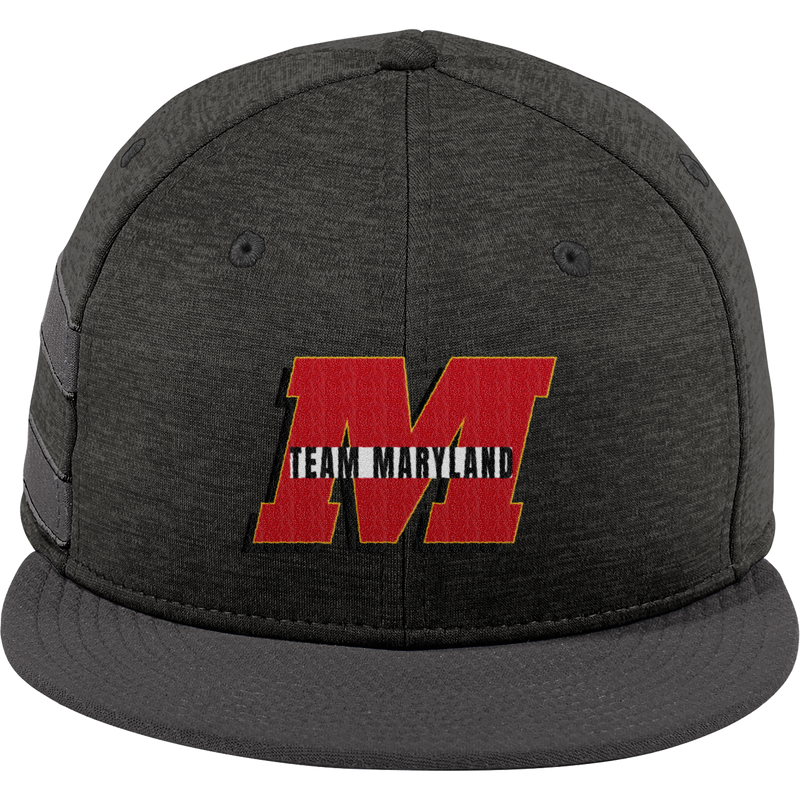 Team Maryland New Era Shadow Heather Striped Flat Bill Snapback Cap