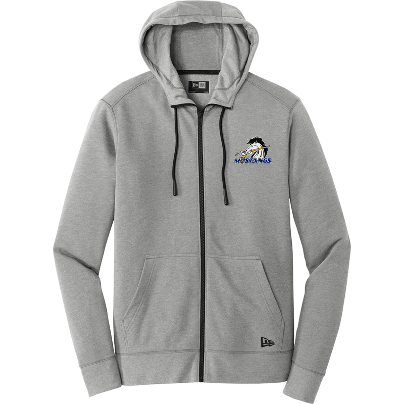 Mid-State Mustangs New Era Tri-Blend Fleece Full-Zip Hoodie