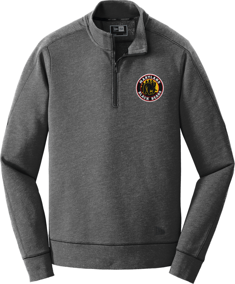 Maryland Black Bears New Era Tri-Blend Fleece 1/4-Zip Pullover