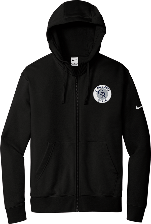 Council Rock North Nike Club Fleece Sleeve Swoosh Full-Zip Hoodie