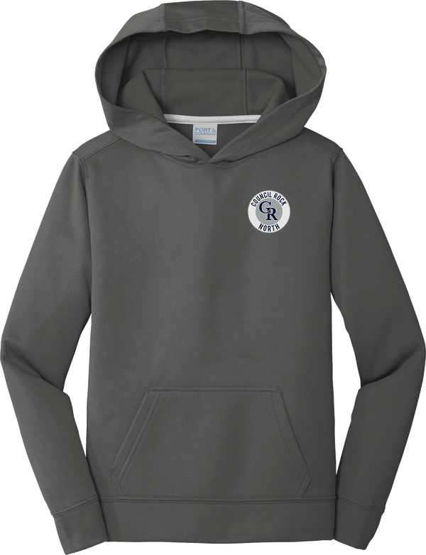 Council Rock North Youth Performance Fleece Pullover Hooded Sweatshirt