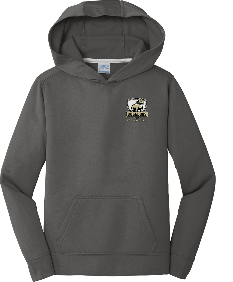 HVM Bulldogs Youth Performance Fleece Pullover Hooded Sweatshirt