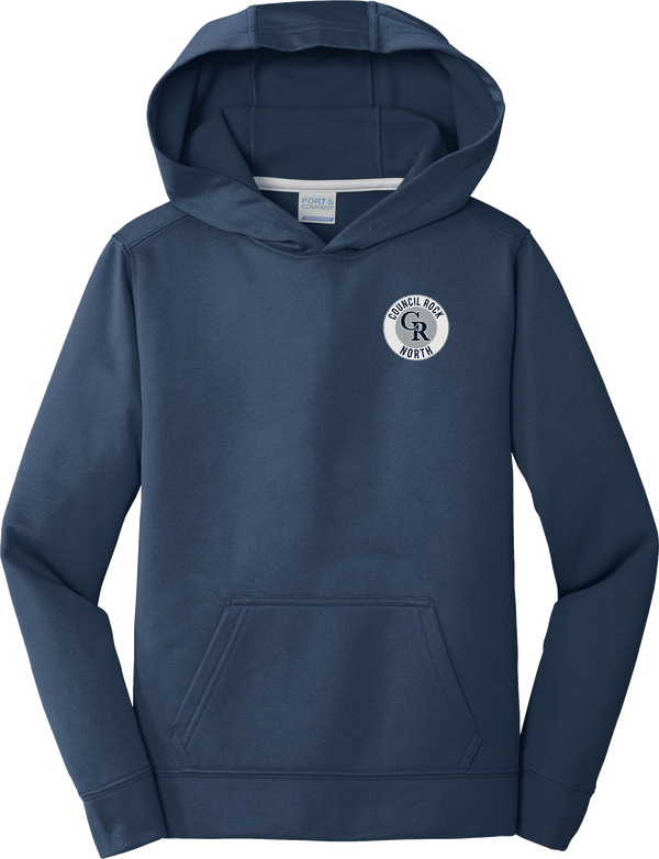 Council Rock North Youth Performance Fleece Pullover Hooded Sweatshirt