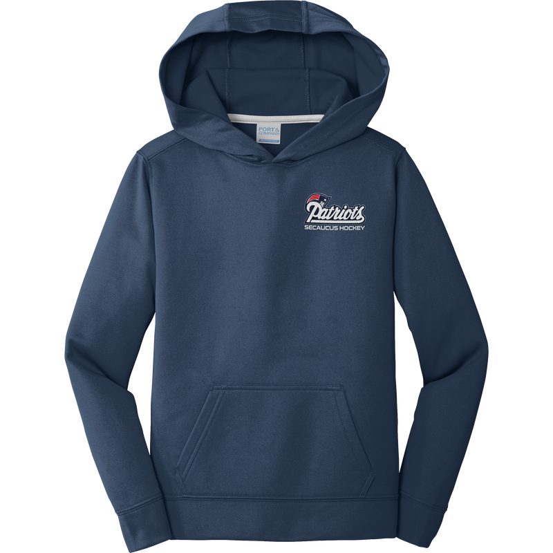 Secaucus Patriots Youth Performance Fleece Pullover Hooded Sweatshirt