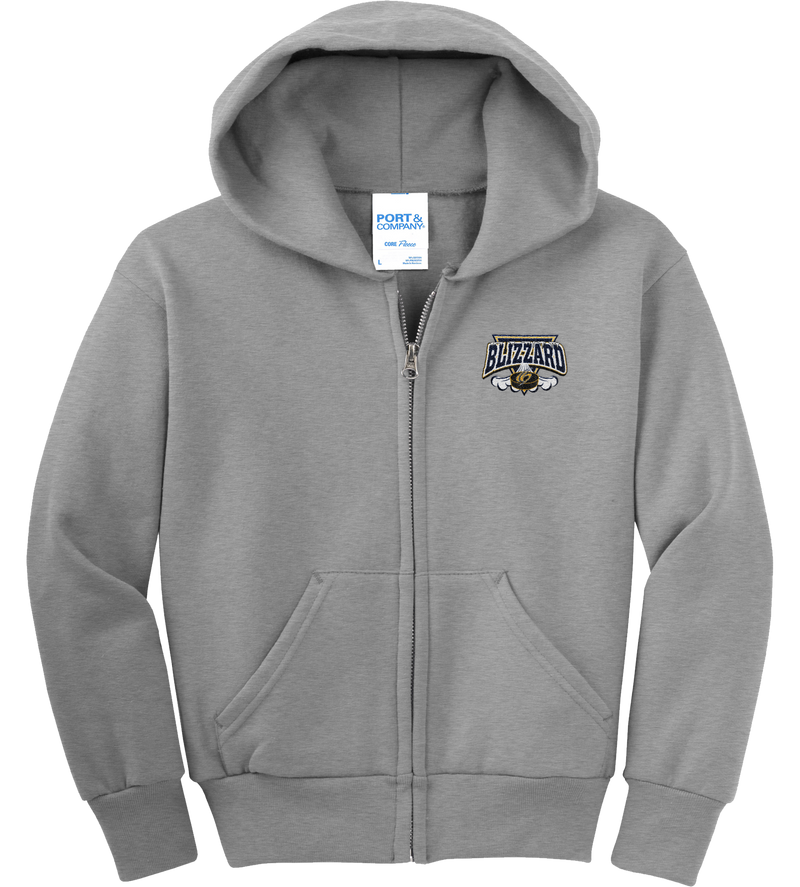 Blizzard Youth Core Fleece Full-Zip Hooded Sweatshirt