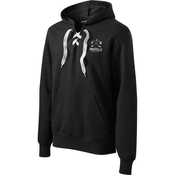 BSM Somerville Lace Up Pullover Hooded Sweatshirt