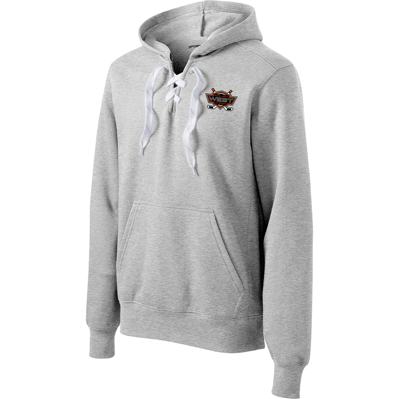 Orange County West Lace Up Pullover Hooded Sweatshirt