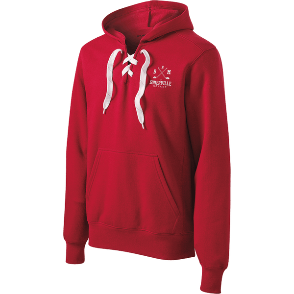 BSM Somerville Lace Up Pullover Hooded Sweatshirt