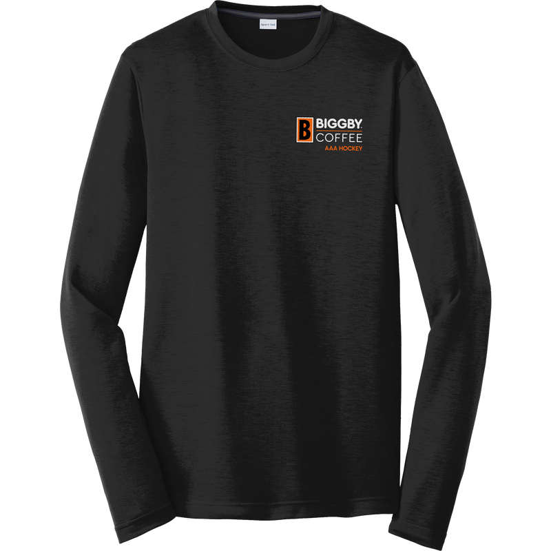 Biggby Coffee AAA Long Sleeve PosiCharge Competitor Cotton Touch Tee