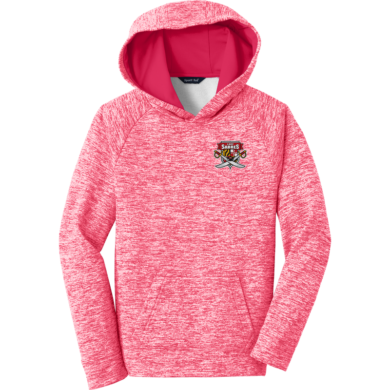 SOMD Lady Sabres Youth PosiCharge Electric Heather Fleece Hooded Pullover