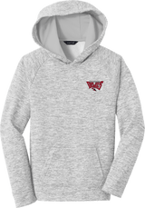 York Devils Youth PosiCharge Electric Heather Fleece Hooded Pullover