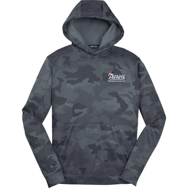 Secaucus Patriots Youth Sport-Wick CamoHex Fleece Hooded Pullover