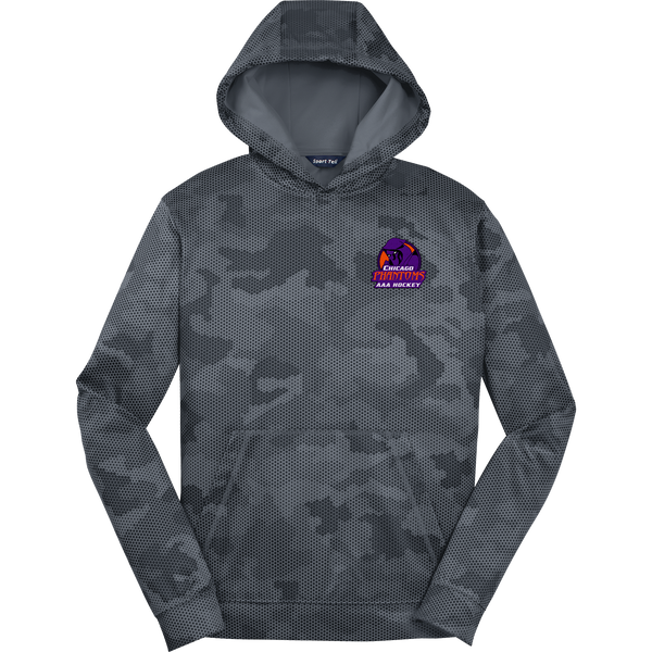 Chicago Phantoms Youth Sport-Wick CamoHex Fleece Hooded Pullover