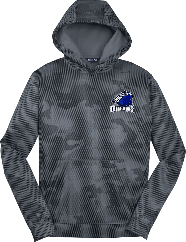Brandywine Outlaws Youth Sport-Wick CamoHex Fleece Hooded Pullover