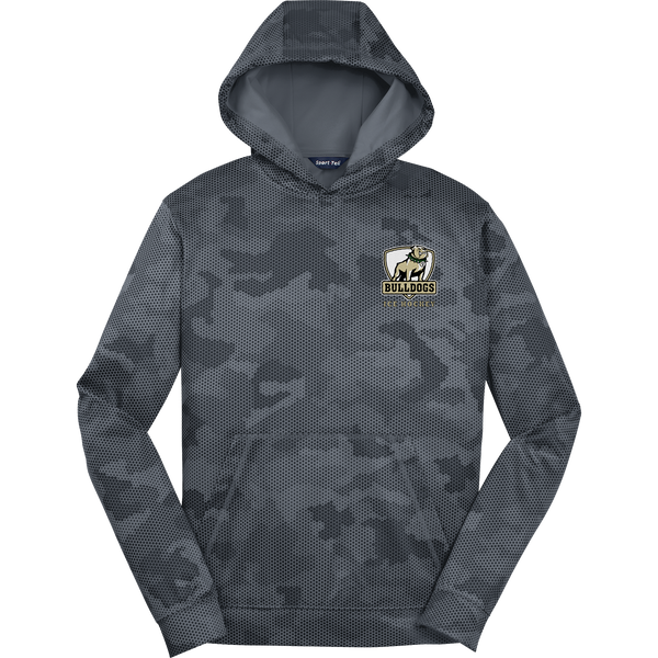 HVM Bulldogs Youth Sport-Wick CamoHex Fleece Hooded Pullover