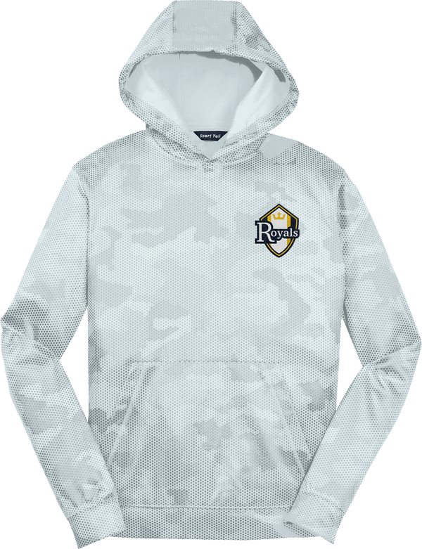Royals Hockey Club Youth Sport-Wick CamoHex Fleece Hooded Pullover