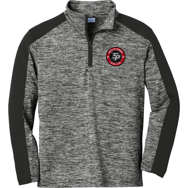South Pittsburgh Rebellion Youth PosiCharge Electric Heather Colorblock 1/4-Zip Pullover