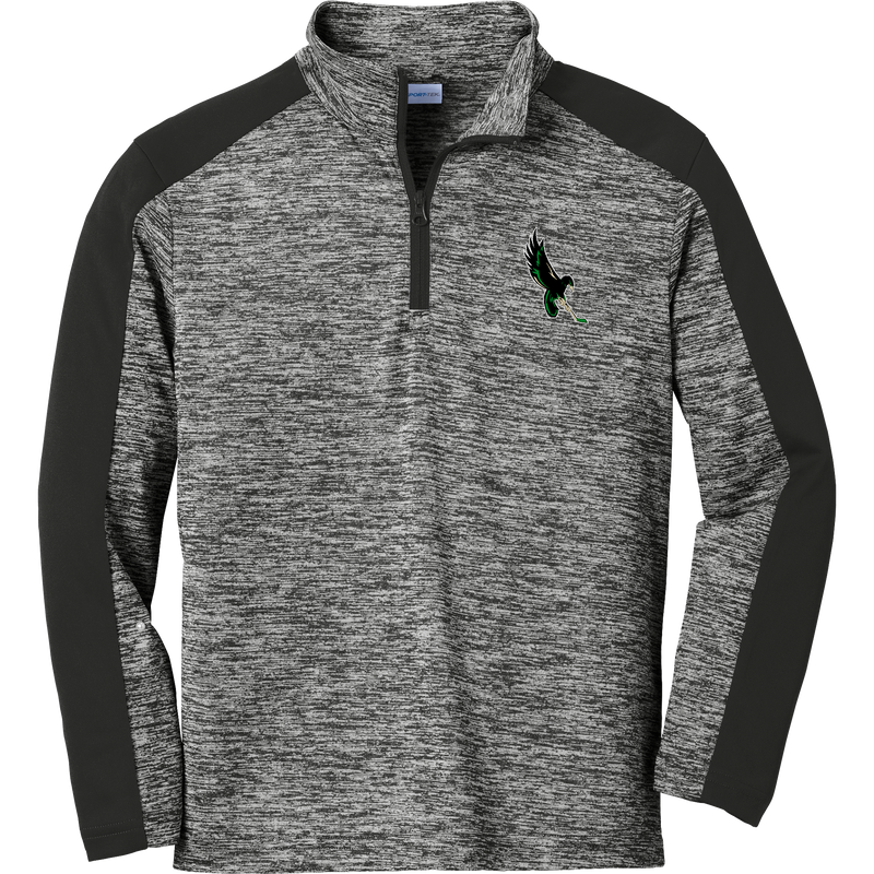 Wilmington Nighthawks Youth PosiCharge  Electric Heather Colorblock 1/4-Zip Pullover