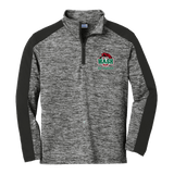 Wash U Youth PosiCharge  Electric Heather Colorblock 1/4-Zip Pullover