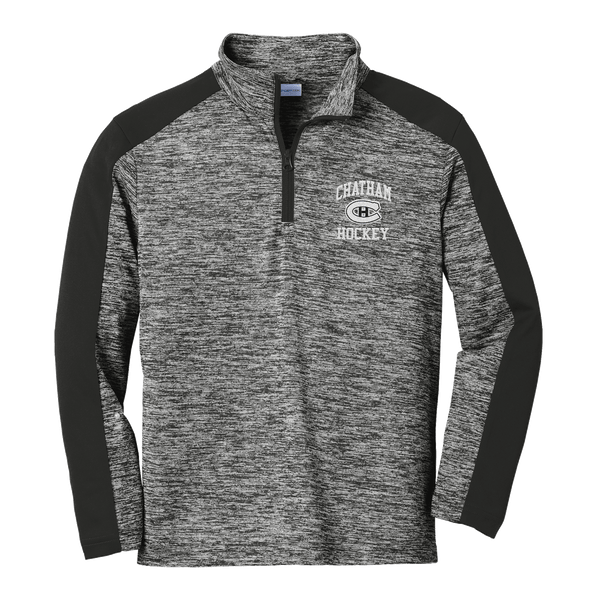 Chatham Hockey Youth PosiCharge  Electric Heather Colorblock 1/4-Zip Pullover