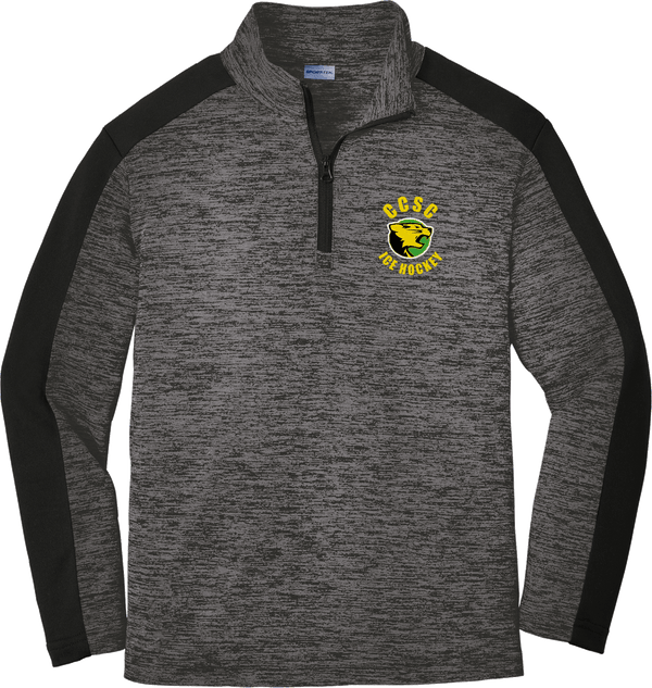 Chester County Youth PosiCharge  Electric Heather Colorblock 1/4-Zip Pullover